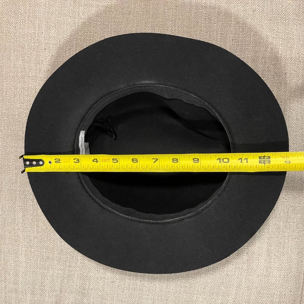 Anthropologie Amelia Black Wool Fedora Hat - Picture 13 of 13